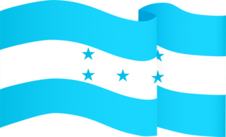 Honduras  flag wave isolated on png or transparent background