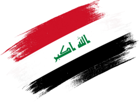 Iraq  flag on map on transparent  background or png