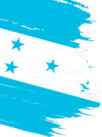 Honduras flag with brush paint textured isolated  on png or transparent background