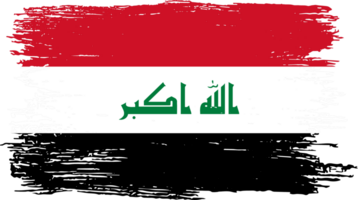 Iraq  flag on map on transparent  background or png