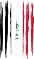 Iraq  flag on map on transparent  background or png