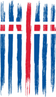 Iceland flag with brush paint textured isolated  on png or transparent background