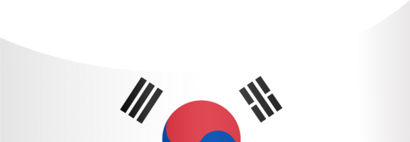 zuiden Korea vlag Golf geïsoleerd Aan PNG of transparant achtergrond