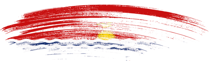 Kiribati flag on map on transparent  background or png