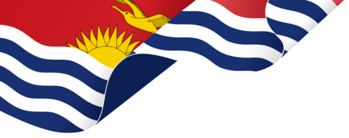 kiribati Flagge Welle isoliert auf png oder transparent Hintergrund