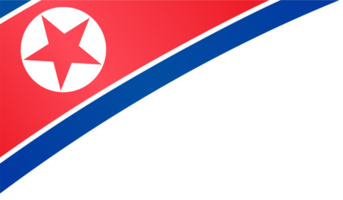 norr korea flagga Vinka isolerat på png eller transparent bakgrund