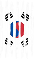 South Korea  flag with brush paint textured isolated  on png or transparent background