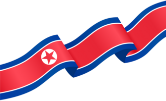 norr korea flagga Vinka isolerat på png eller transparent bakgrund