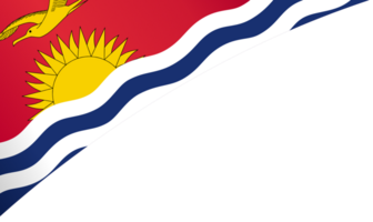 kiribati Flagge Welle isoliert auf png oder transparent Hintergrund