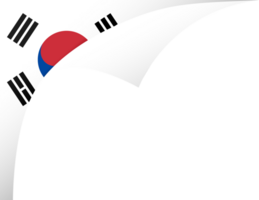 sur Corea bandera ola aislado en png o transparente antecedentes