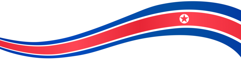 norte Coréia bandeira onda isolado em png ou transparente fundo