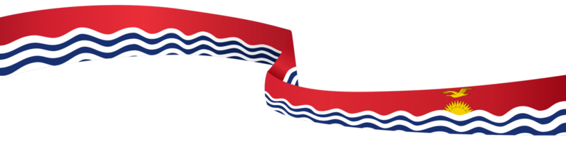 Kiribati  flag wave isolated on png or transparent background