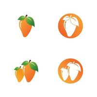 Mango in flat style. Mango vector logo