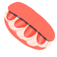 illustrazione di carino fragola dolce e torta png