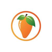 Mango in flat style. Mango vector logo