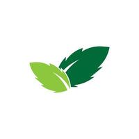 leaf ecology nature element vector icon