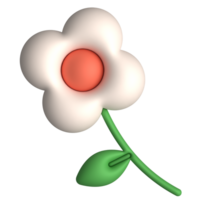 cute 3d nature flowers and rainbow png