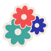 cute sticker flowers png