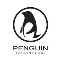 pingüino logo modelo vector icono