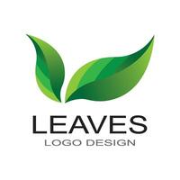 Eco icon green leaf logo vector