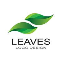 Eco icon green leaf logo vector