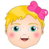 cute baby with bow png