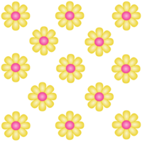 gult blommönster png