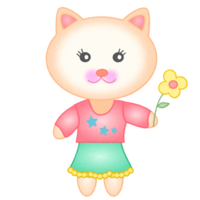 desenho de gato fofo png