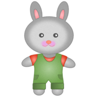 bunny watercolor cartoon design png