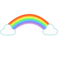 arco iris acuarela diseño png