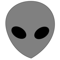 grey alien head png