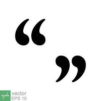 Set of quote mark, quotes icon. Double quotation, bubble speech, comma, comment, communication concept. Simple flat style. Vector illustration isolated on white background. EPS 10.