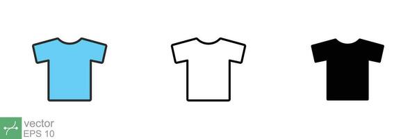 camiseta icono. sencillo departamento, describir, sólido estilo. tee símbolo, lineal estilo firmar para móvil concepto y web diseño. glifo, línea vector ilustración aislado en blanco antecedentes. eps 10