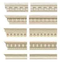 Classic antique marble columns in vector graphics and in different styles