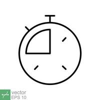 Stopwatch icon. Simple outline style. Watch, stop, clock, quick timer, chronometer speed time, countdown concept. Thin line vector illustration isolated on white background. EPS 10.