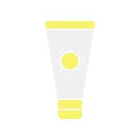 Sun lotion, Sunscreen, Sunblock Cream for UV block sun protection. Sunburn screen for Bathing Beach vacation icon line for web mobile infographics. Vector illustration filled outline style EPS 10