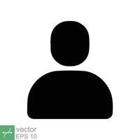 Profile icon. Simple flat style. Person, people, user avatar, pictogram, message, office business man concept. Vector illustration isolated on white background. EPS 10.