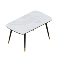 Dining Table With Black Leg And Marble Top png