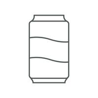 Aluminum Soda pop or soft drink. Carbonated beverage, Soda Cans in tube glass for label in apps and websites. Can, drink, soda, softdrink, icon. Vector illustration filled outline style. EPS10