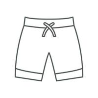 hombres playa pantalones cortos para nadar. Hora de verano vacaciones. nadando bañador, surf pantalones para tiendas aplicación y historias símbolo concepto línea playa corto icono. vector ilustración lleno contorno estilo eps10