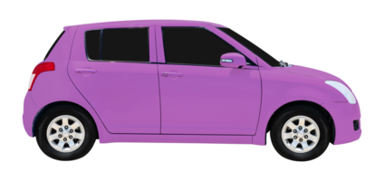 Seite Aussicht Rosa Schrägheck Auto png