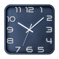 Square black wall clock png