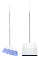 White plastic broom and dustpan png