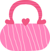 Pink female handbag png