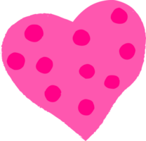 rosado corazón polca punto modelo png