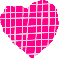 Pink heart plaid pattern png