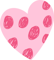 Pink heart with pattern png