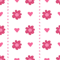 sömlös rosa blommönster png