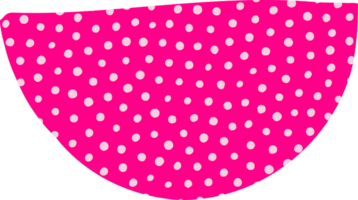 Pink form with dotted pattern png