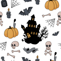 halloween spookachtig naadloos patroon png
